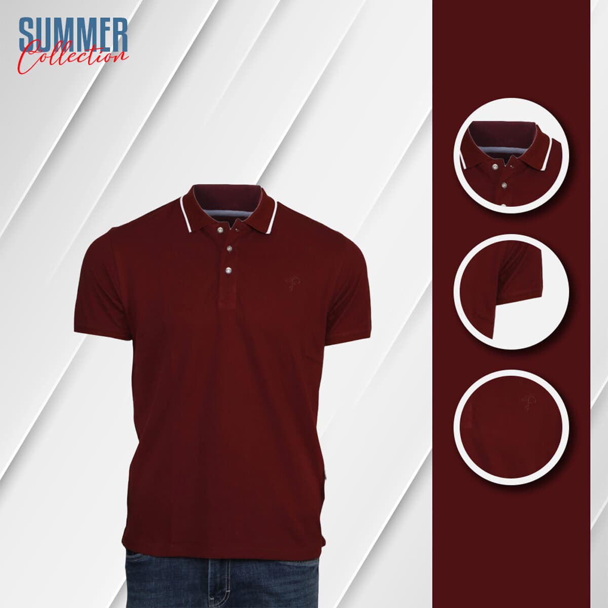 Fine Tex Exclusive Premium Polo Shirt Fabric Soft And Comfortable(Polo Shirt For Men)