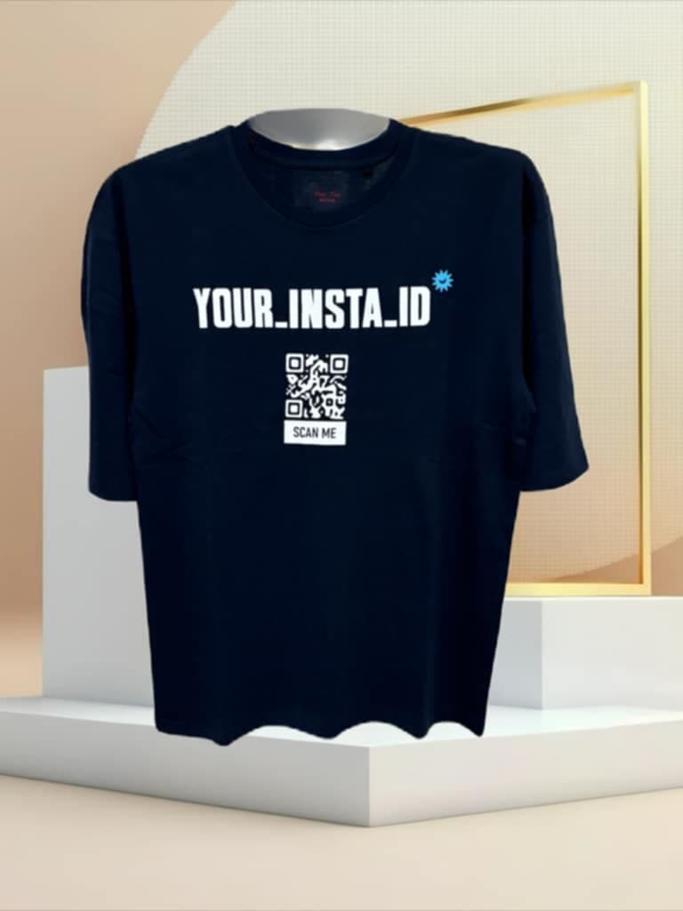 Premium Break Rules Printed Navy Blue Color Drop Shoulder T-Shirt For Men (Printed Drop Shoulder T-Shirt For Men)
