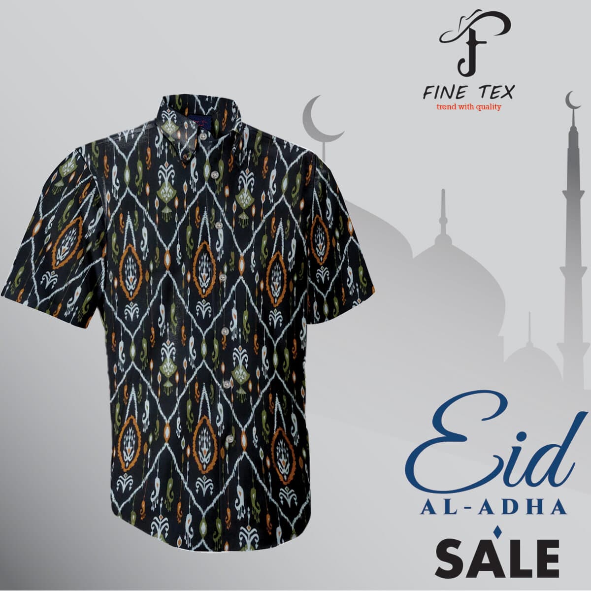 Exclusive Premium Quality Black Color Half Sleeve Casual Printed Shirt For Men Collection By Fine Tex Clothing (Casual Shirt For Men)