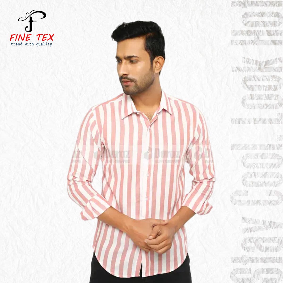 Stripe Premium Quality Soft Full Sleeve Sleeve Casual Shirt For Men ( Casual Stripe Shirt For Men Fine Tex Clothing Shirt For Men) - Shirt