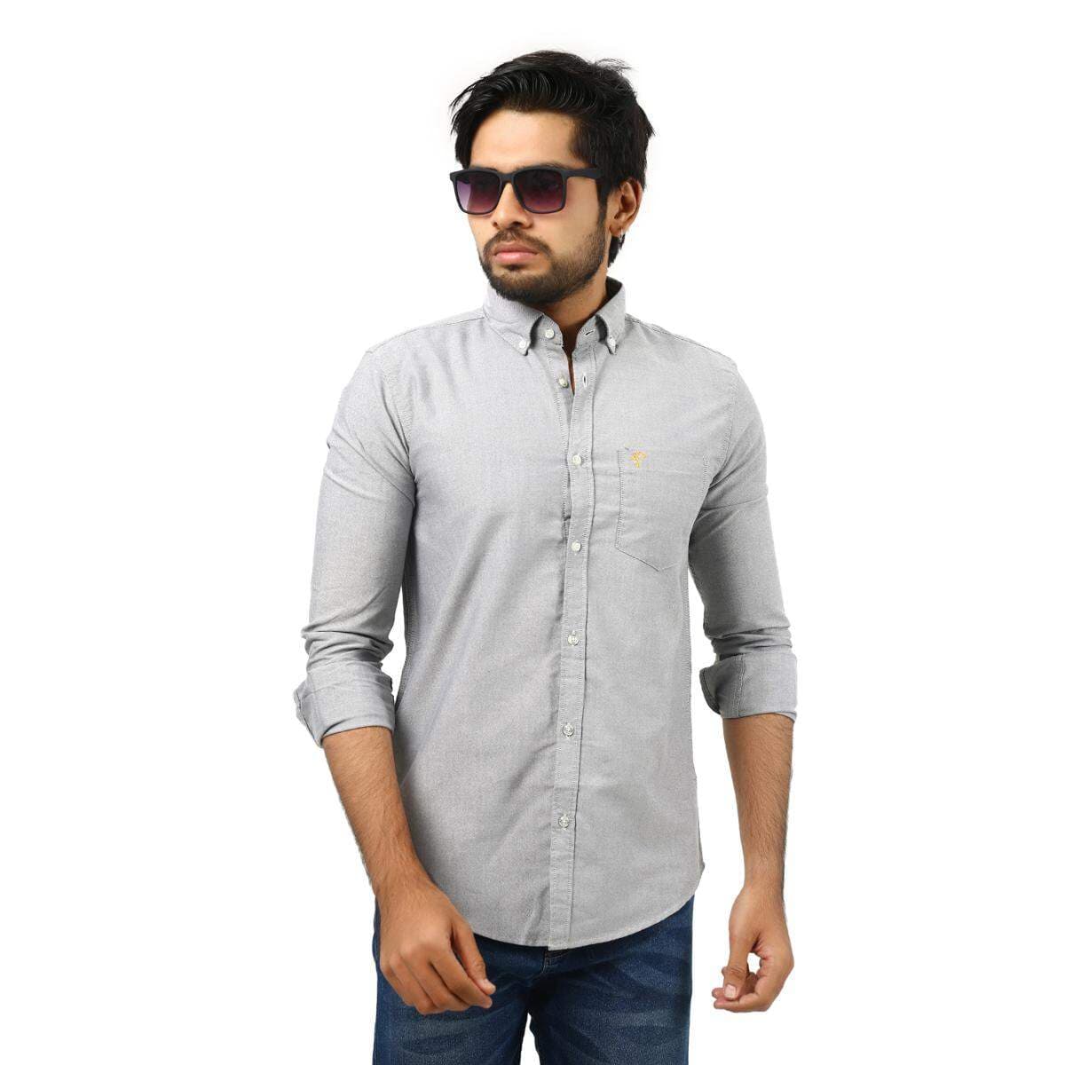 Summer Collection Premium Quality Ash Color Formal Shirt For Men