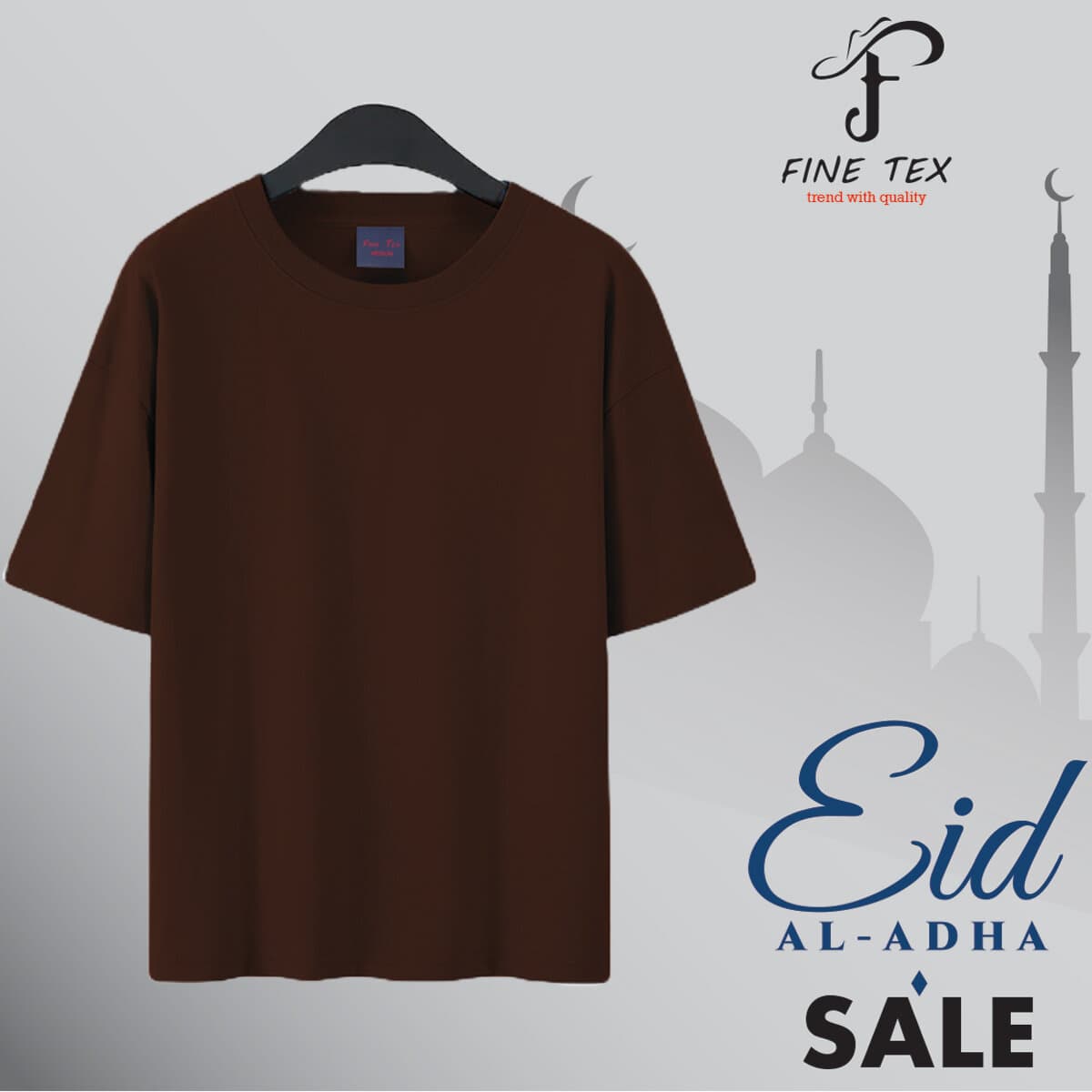 Fine Tex Coffe Color Cotton Drop Shoulder With Pocket T-Shirt For Men