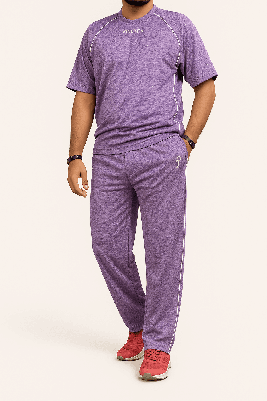 Fine Tex Clothing Stylish T-Shirt And Trouser (China mass) Fabric soft and Comfortable - Trouser Full Set For Men