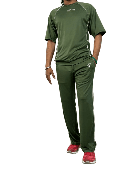 Fine Tex Clothing Stylish T-Shirt And Trouser (China mass) Fabric soft and Comfortable - Trouser Full Set For Men