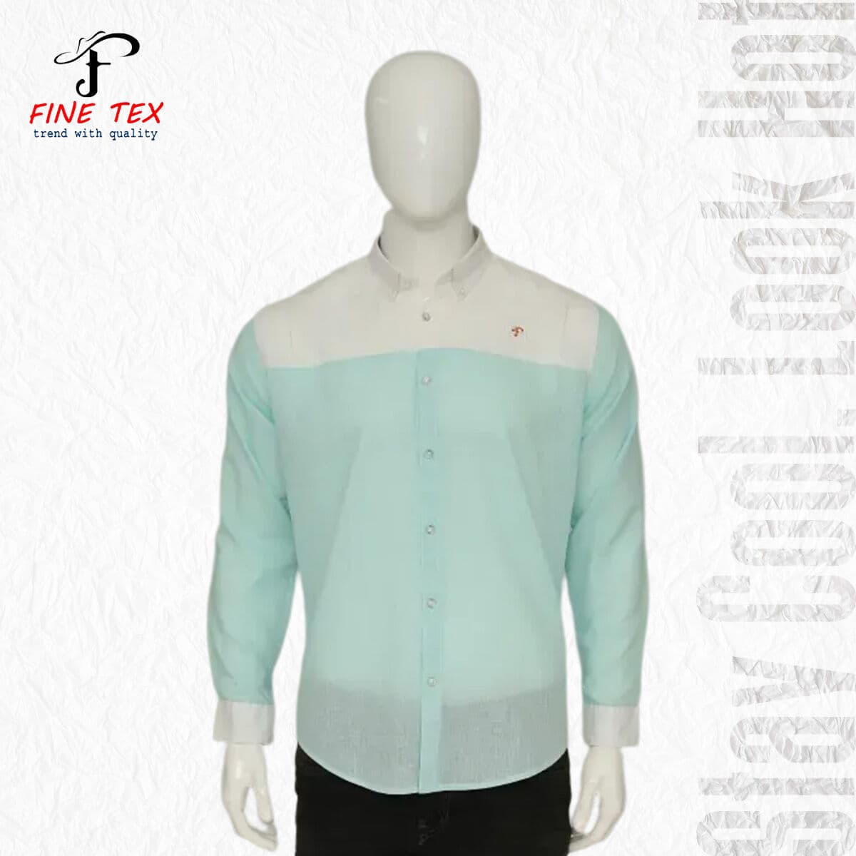 Summer Collection Premium Quality White Pest Color Full Sleeves Casual China Rawan Fabric Shirt For Men