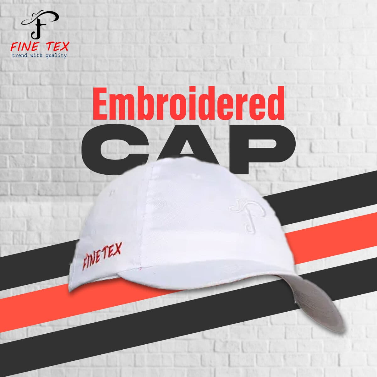 Fine Tex Clothing's Aristocratic Quality Embroidered Cap For Men