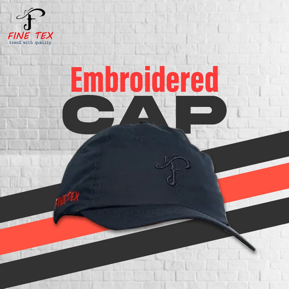 Fine Tex Clothing's Aristocratic Quality Embroidered Cap For Men