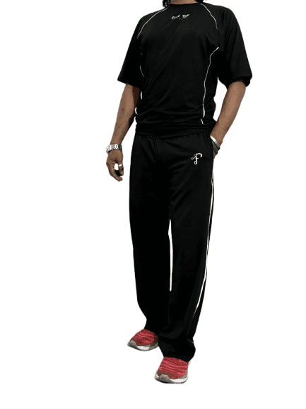 Fine Tex Clothing Stylish T-Shirt And Trouser (China mass) Fabric soft and Comfortable - Trouser Full Set For Men