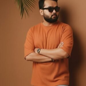 Premium Drop Shoulder Zipper Polo Shirt For Men